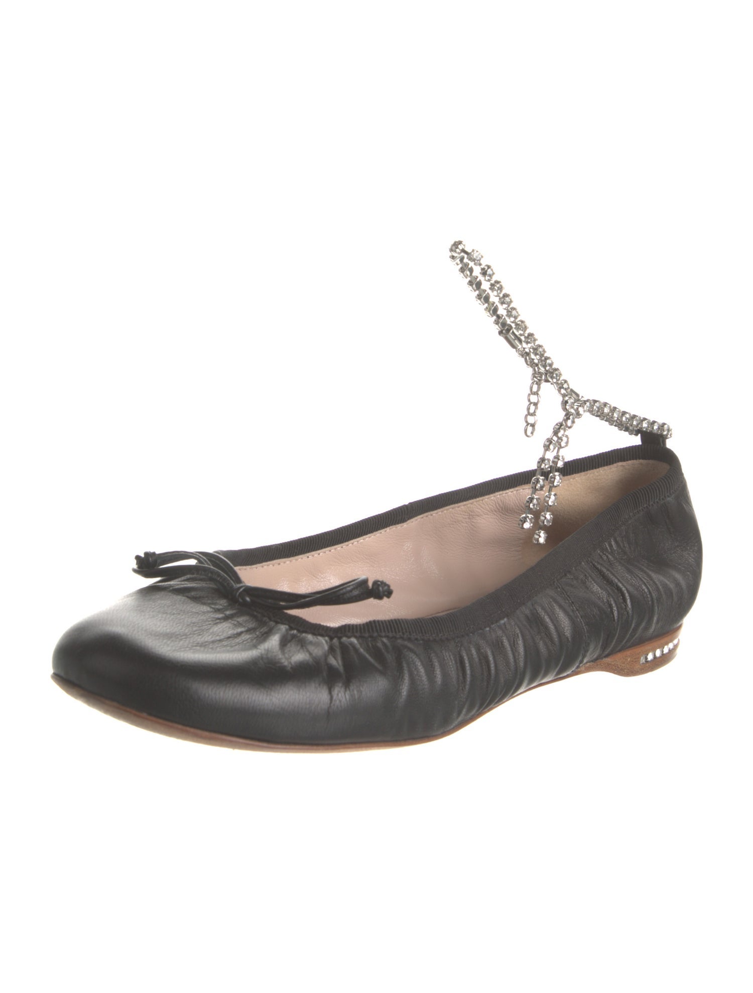 Miu Miu Leather Colorblock Pattern Ballet Flats
