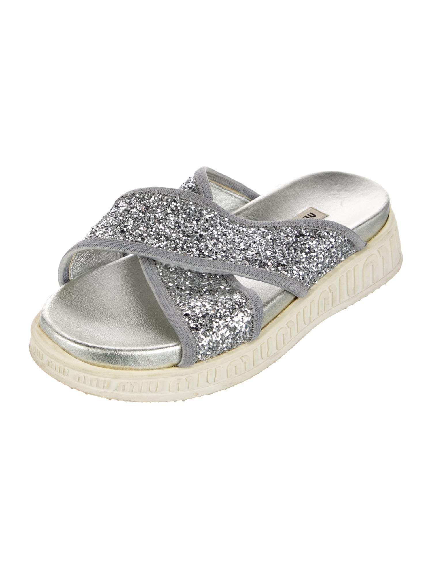 Miu Miu Glitter Slides
