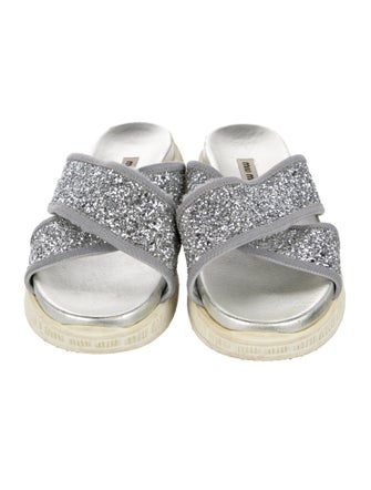 Miu Miu Glitter Slides