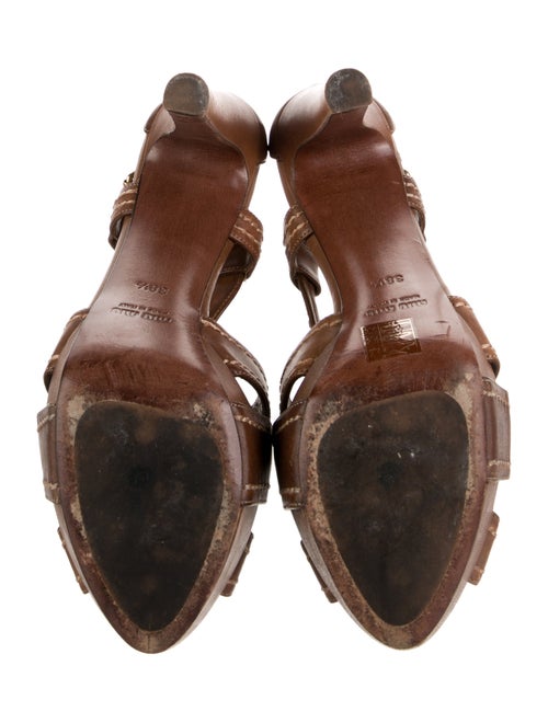 Miu Miu Leather Slingback Sandals