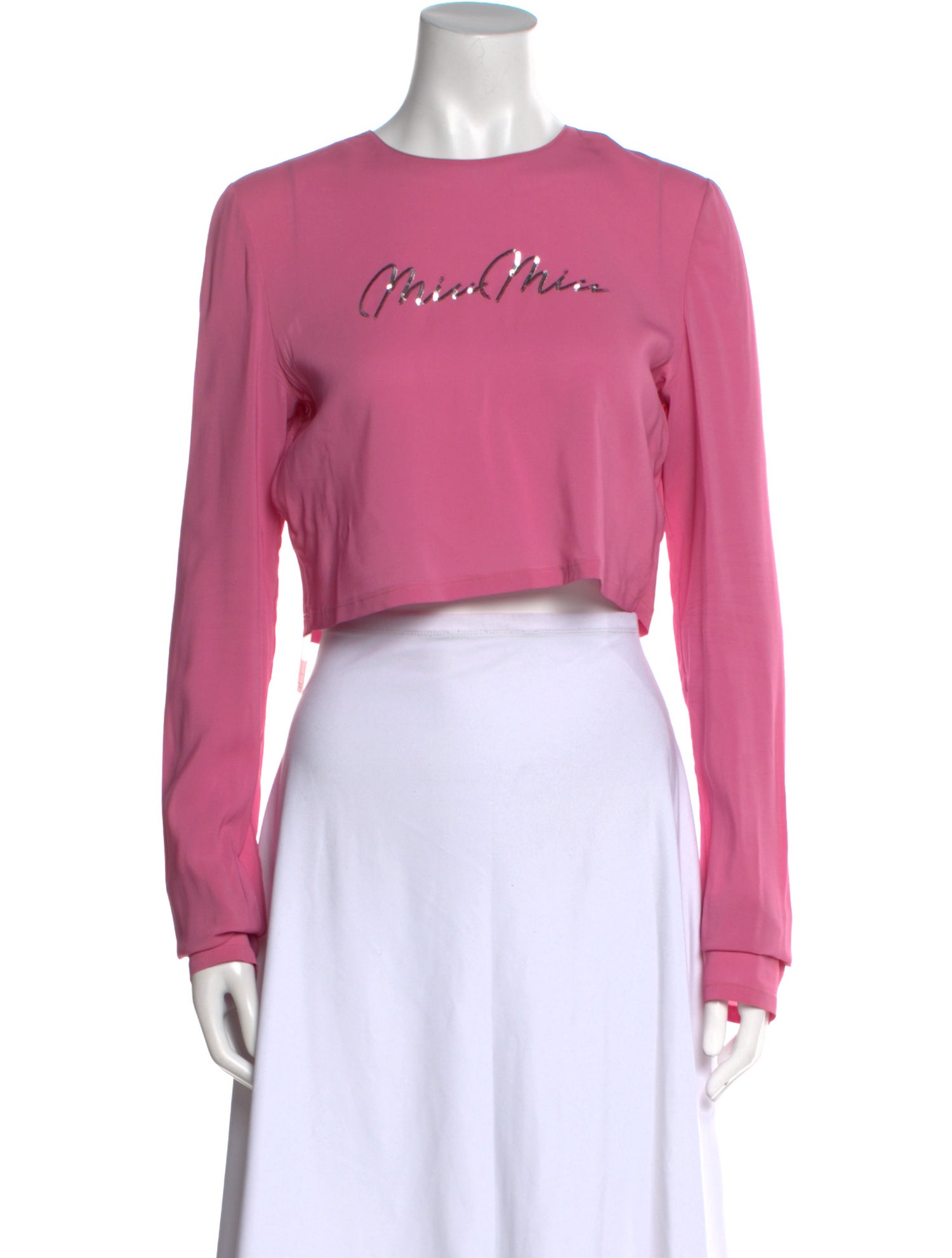 Miu Miu 2021 Graphic Print Crop Top