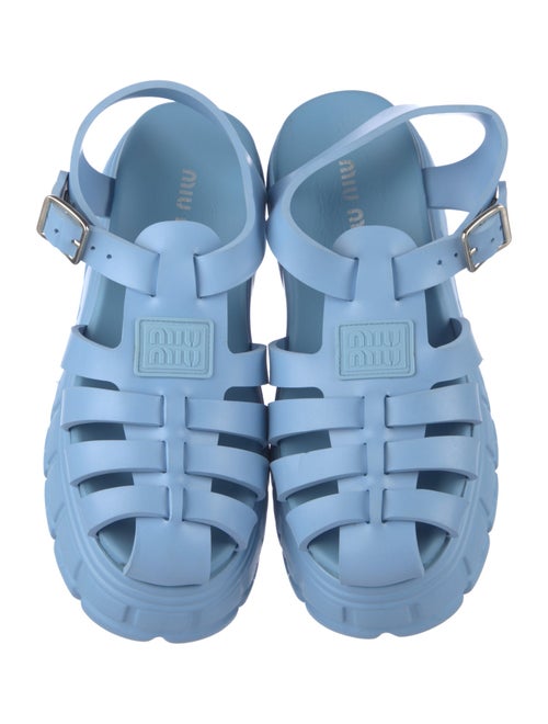 Miu Miu Rubber Gladiator Sandals