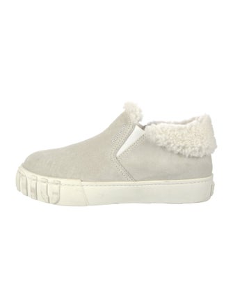Miu Miu Suede Fur Trim Sneakers