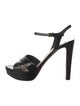 Miu Miu Patent Leather Crystal Embellishments Slingback Sandals