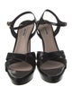 Miu Miu Patent Leather Crystal Embellishments Slingback Sandals