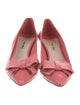 Miu Miu Leather Bow Accents Pumps