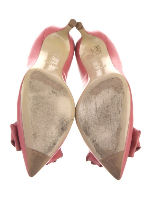 Miu Miu Leather Bow Accents Pumps
