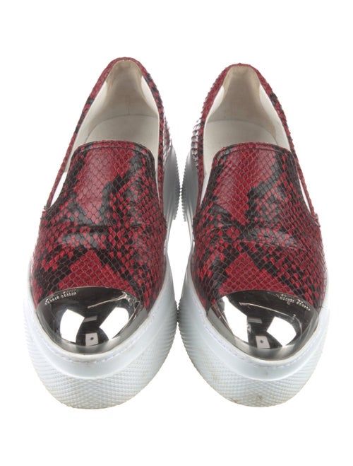 Miu Miu Leather Animal Print Loafers