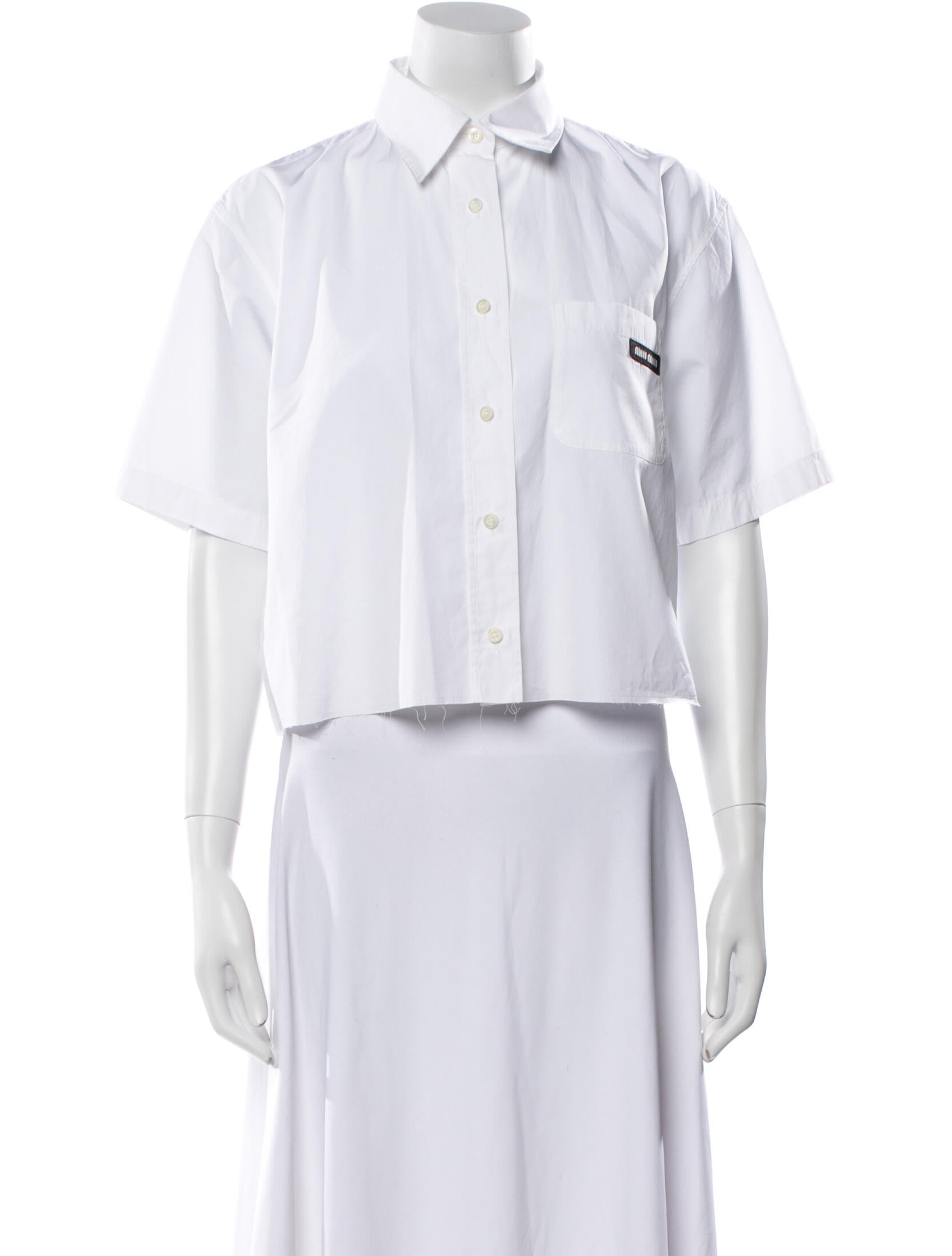 Miu Miu 2022 Short Sleeve Button-Up Top