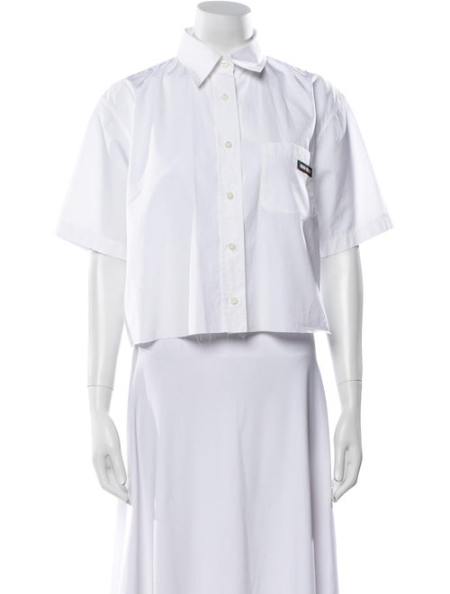 Miu Miu 2022 Short Sleeve Button-Up Top