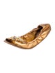 Miu Miu Leather Crystal Embellishments Flats