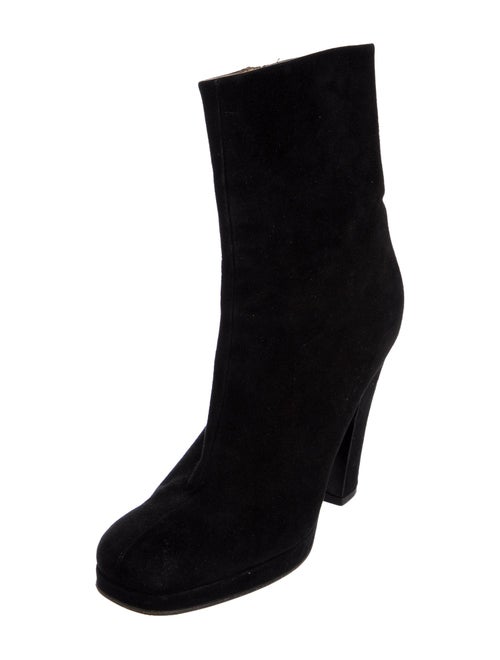 Miu Miu Suede Leather Trim Embellishment Boots