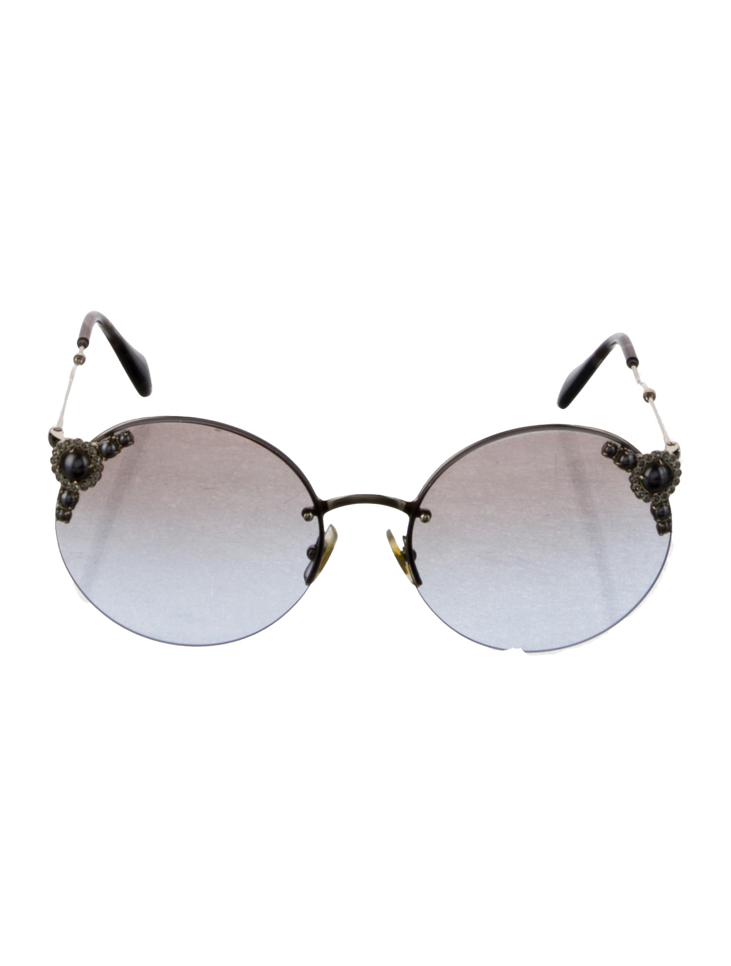 Miu Miu Round Gradient Sunglasses