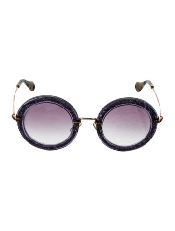 Miu Sunglasses Round Tinted