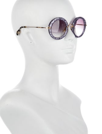Miu Miu Round Tinted Sunglasses