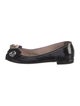 Miu Miu Patent Leather Bow Accents Flats