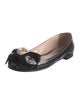 Miu Miu Patent Leather Bow Accents Flats