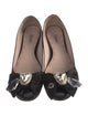 Miu Miu Patent Leather Bow Accents Flats