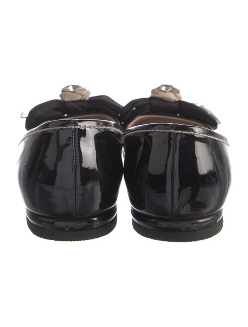 Miu Miu Patent Leather Bow Accents Flats