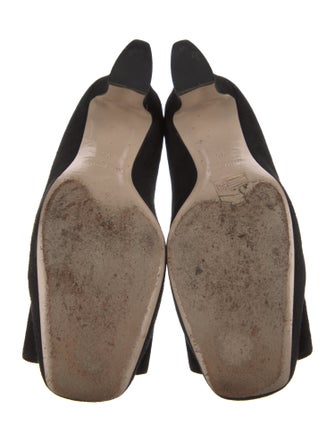 Miu Miu Suede Bow Accents Pumps