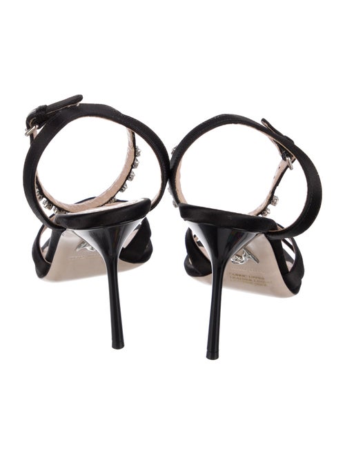Miu Miu Satin Crystal Embellishments Sandals