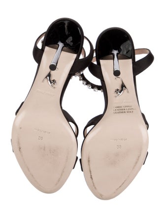 Miu Miu Satin Crystal Embellishments Sandals