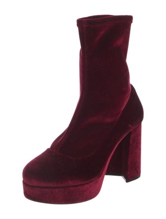 Miu Miu Velvet Sock Boots