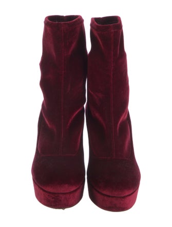 Miu Miu Velvet Sock Boots