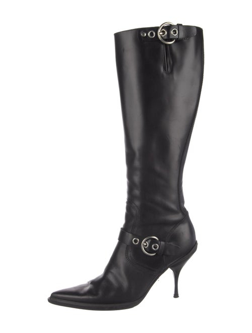 Miu Miu Leather Riding Boots