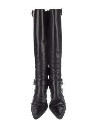 Miu Miu Leather Riding Boots