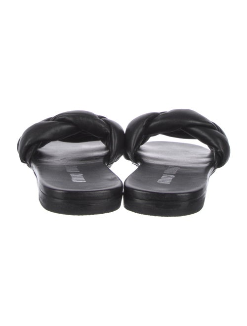Miu Miu Leather Braided Accents Slides