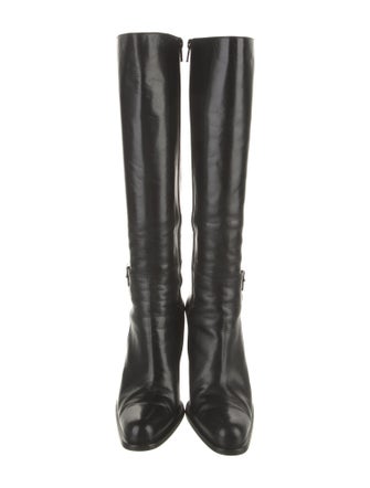 Miu Miu Leather Riding Boots