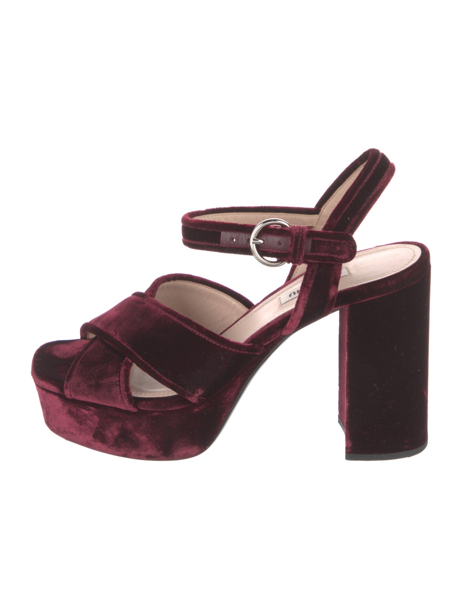 Miu Miu Velvet Slingback Sandals