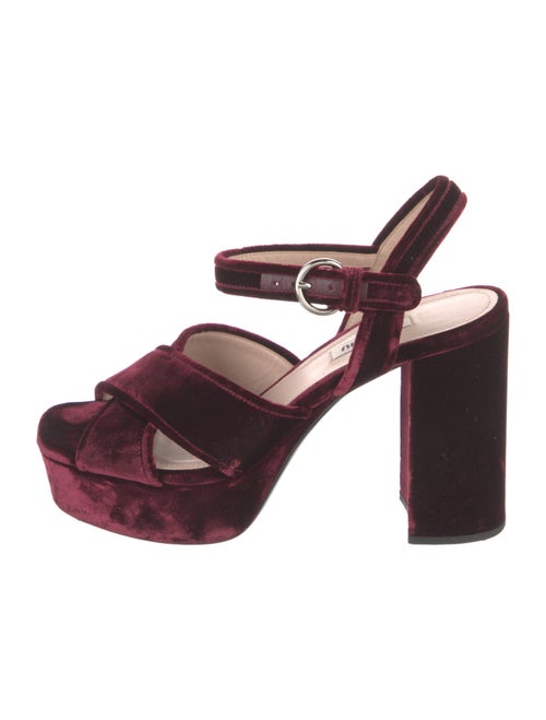 Miu Miu Velvet Slingback Sandals