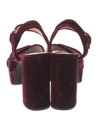 Miu Miu Velvet Slingback Sandals