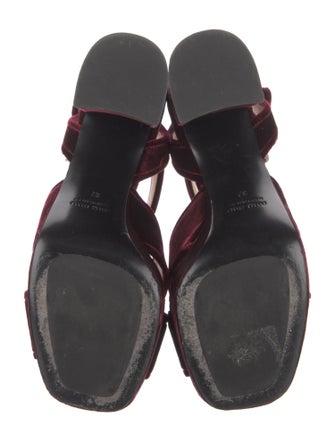 Miu Miu Velvet Slingback Sandals