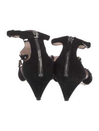 Miu Miu Suede Studded Accents Gladiator Sandals