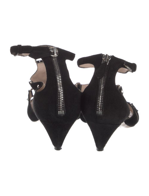 Miu Miu Suede Studded Accents Gladiator Sandals