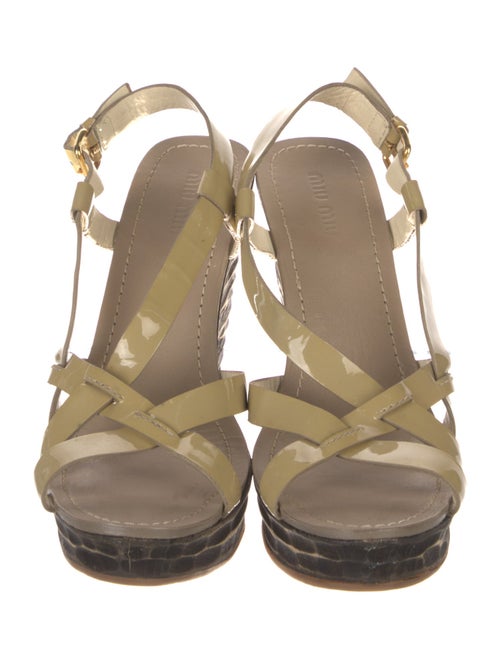 Miu Miu Patent Leather Slingback Sandals