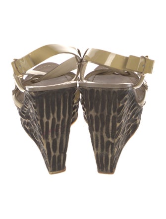 Miu Miu Patent Leather Slingback Sandals