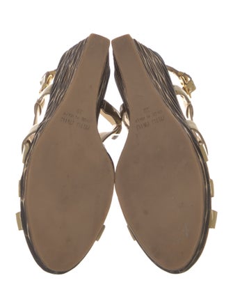 Miu Miu Patent Leather Slingback Sandals