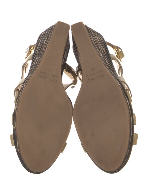 Miu Miu Patent Leather Slingback Sandals