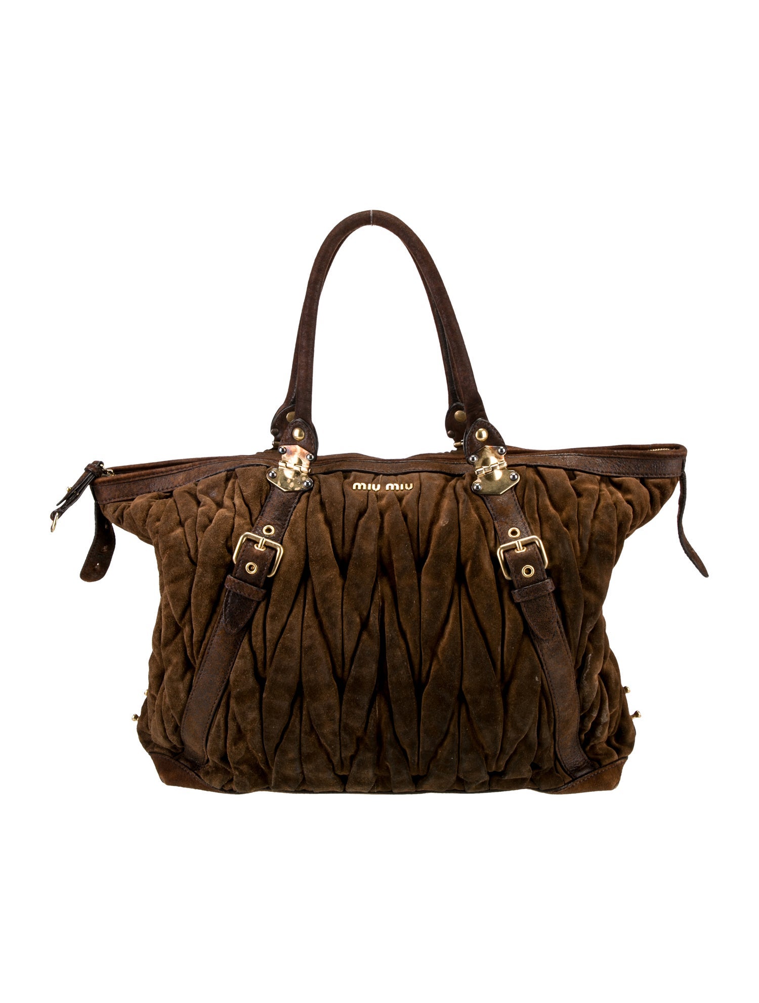 Miu Miu Suede Top Handle Bag