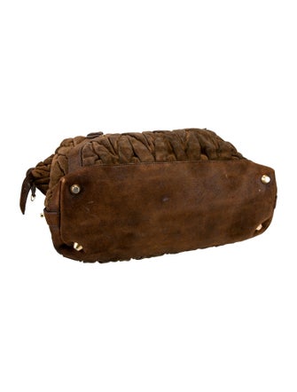 Miu Miu Suede Top Handle Bag