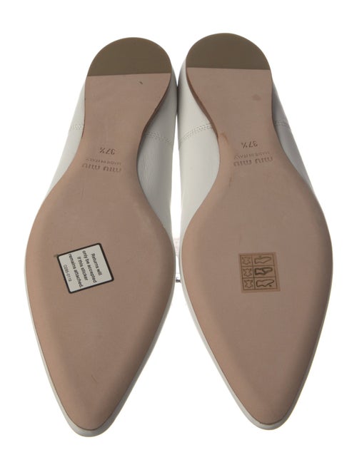 Miu Miu Leather Crystal Embellishments Ballet Flats