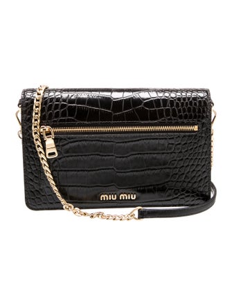 Miu Miu Embossed Leather Shoulder Bag