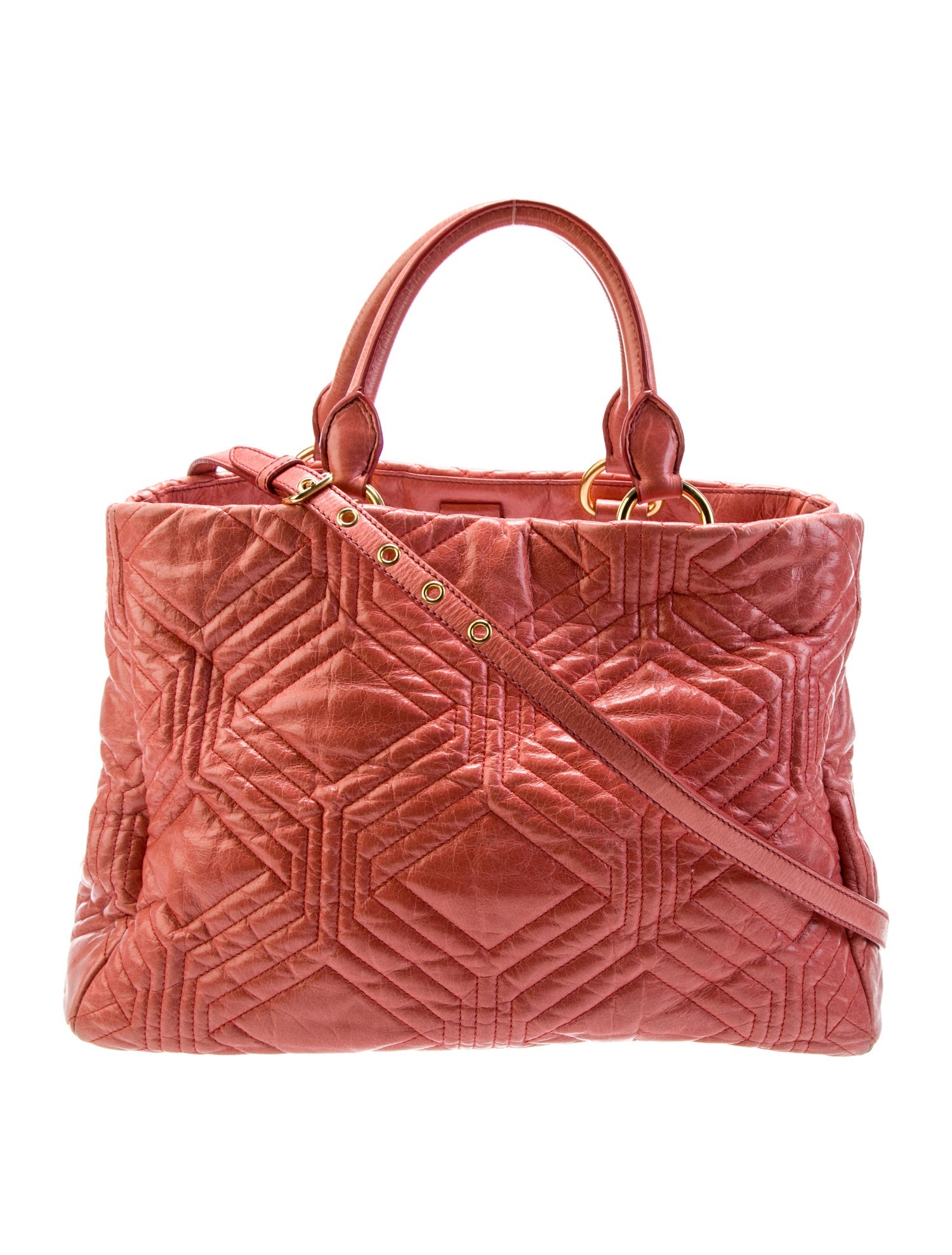 Miu Miu Leather Vitello Shine Trapu w/ Strap