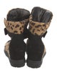 Miu Miu Ponyhair Animal Print Wedge Sneakers