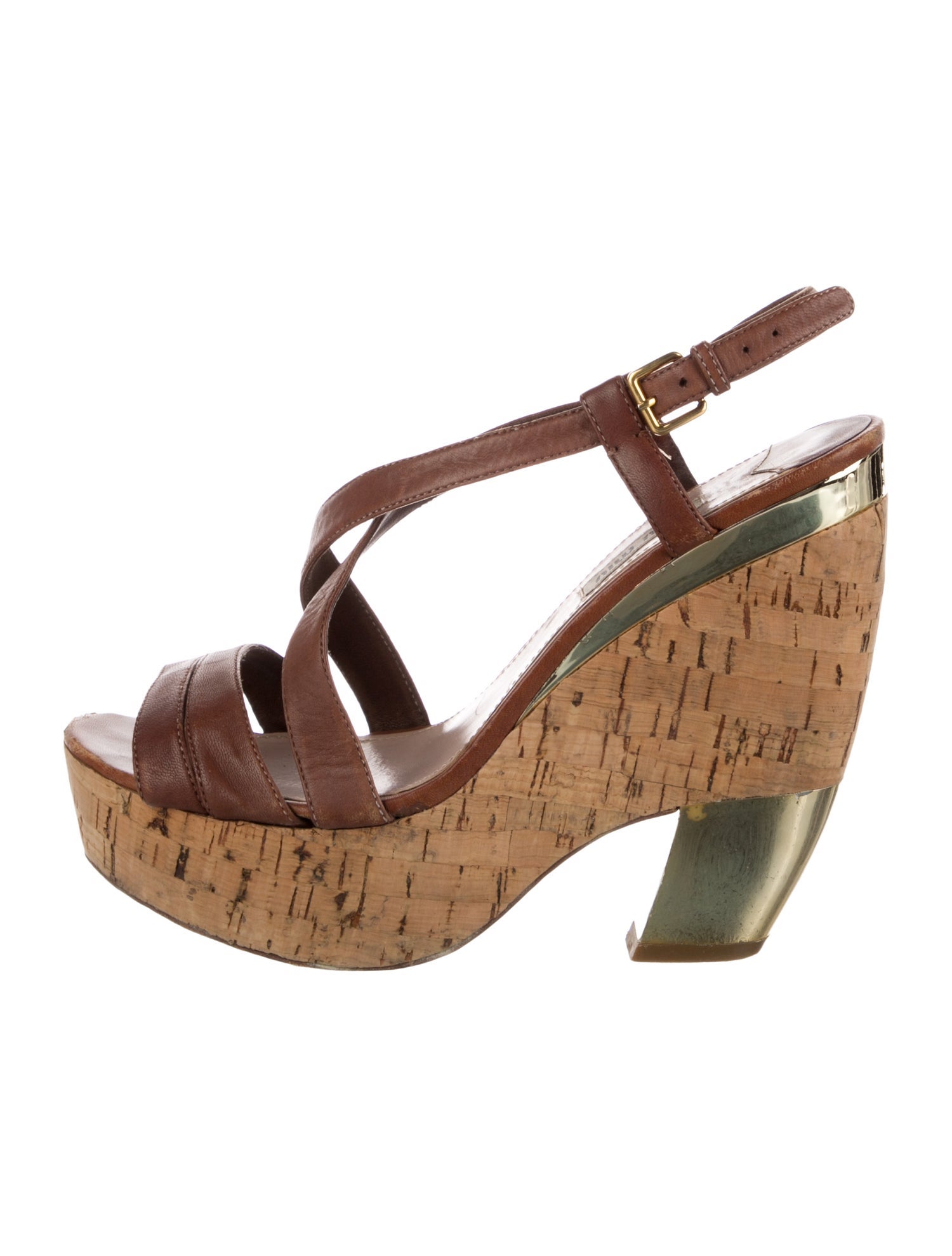 Miu Miu Leather Slingback Sandals