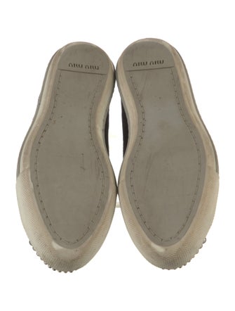 Miu Miu Suede Studded Accents Sneakers